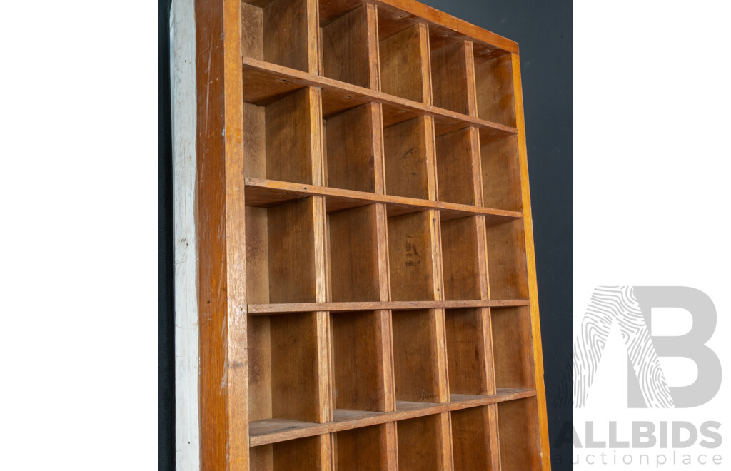 Bespoke Timber Pigeon Hole Wall Unit