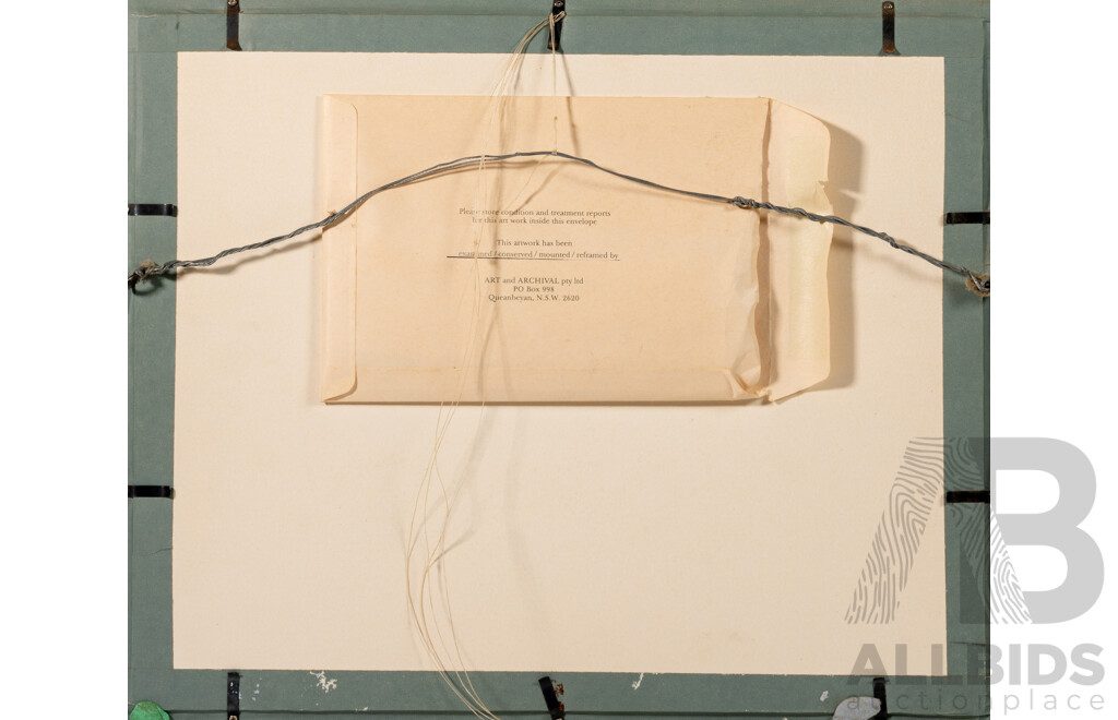 Keith Namatjira (20th Century, Indigenous-Australian, 1938-77), Ghost Gum, Macdonnell Ranges, Wonderful Original Vintage Watercolour, 39 x 48 cm (frame)