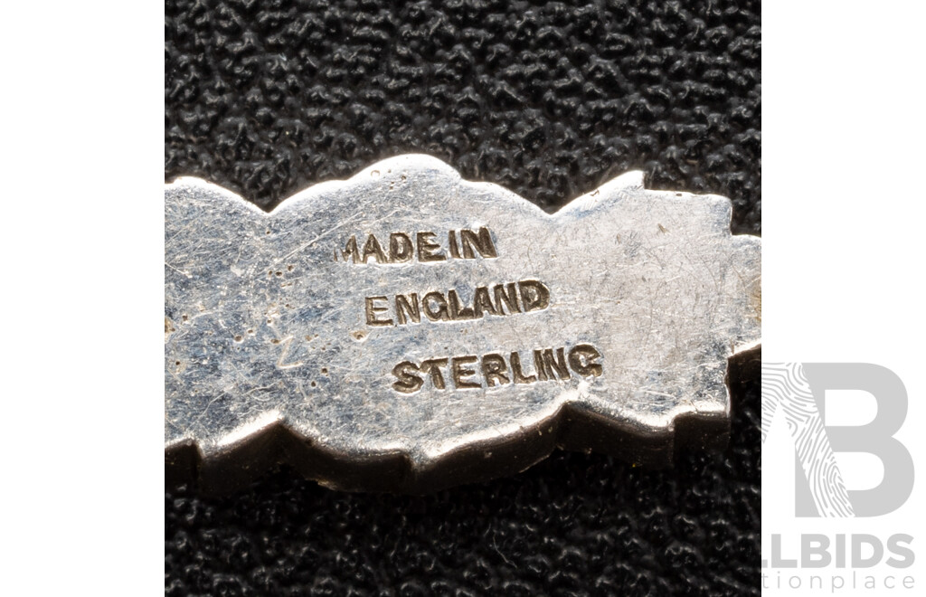 Vintage Sterling Sivler Dome Brooch, Bracelet & Other SS Items 40.25gm with Vintage Brooch Watch