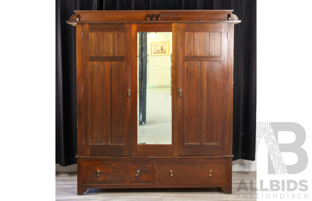 Late Edwardian Mahogany Wardrobe