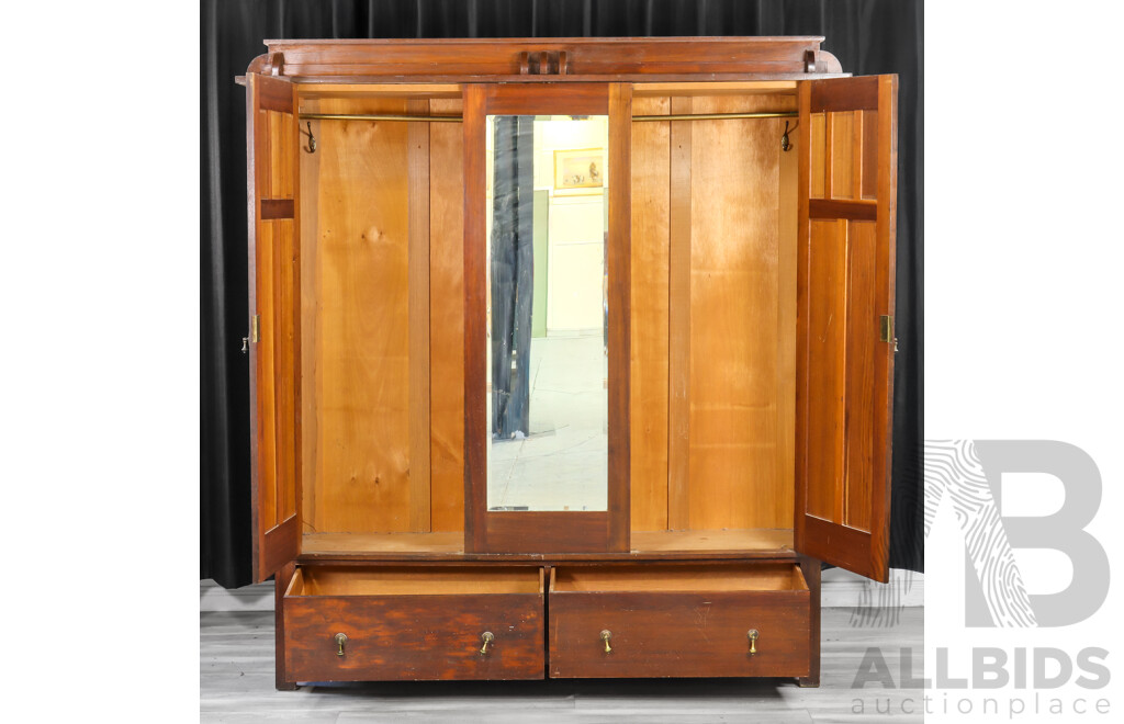 Late Edwardian Mahogany Wardrobe