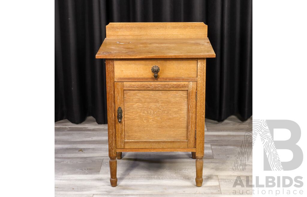 Edwardian Timber Pot Cupboard