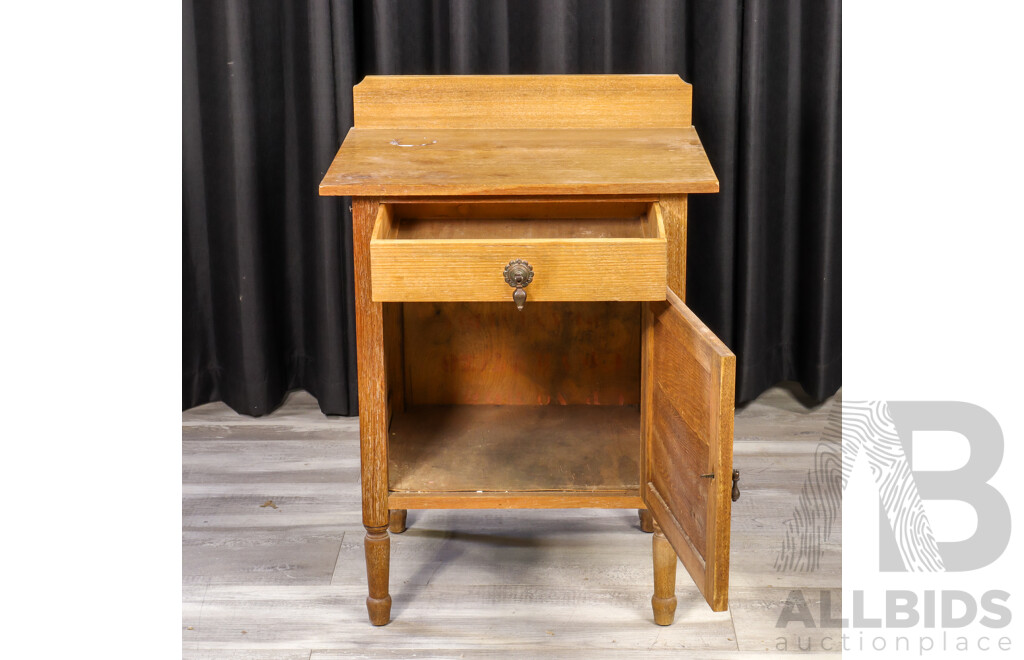 Edwardian Timber Pot Cupboard