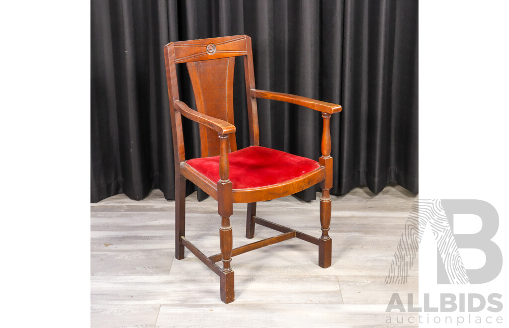 Arts and Crafts Oak Carver