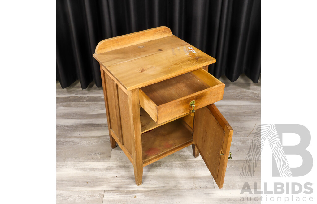 Art Deco Timber Pot Cupboard