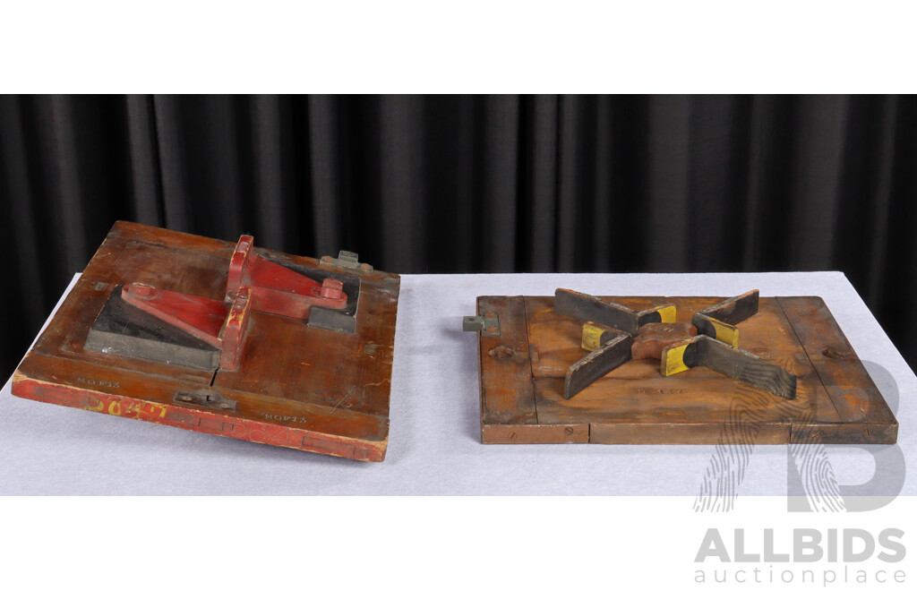 Pair of Vintage Industrial Train Molds