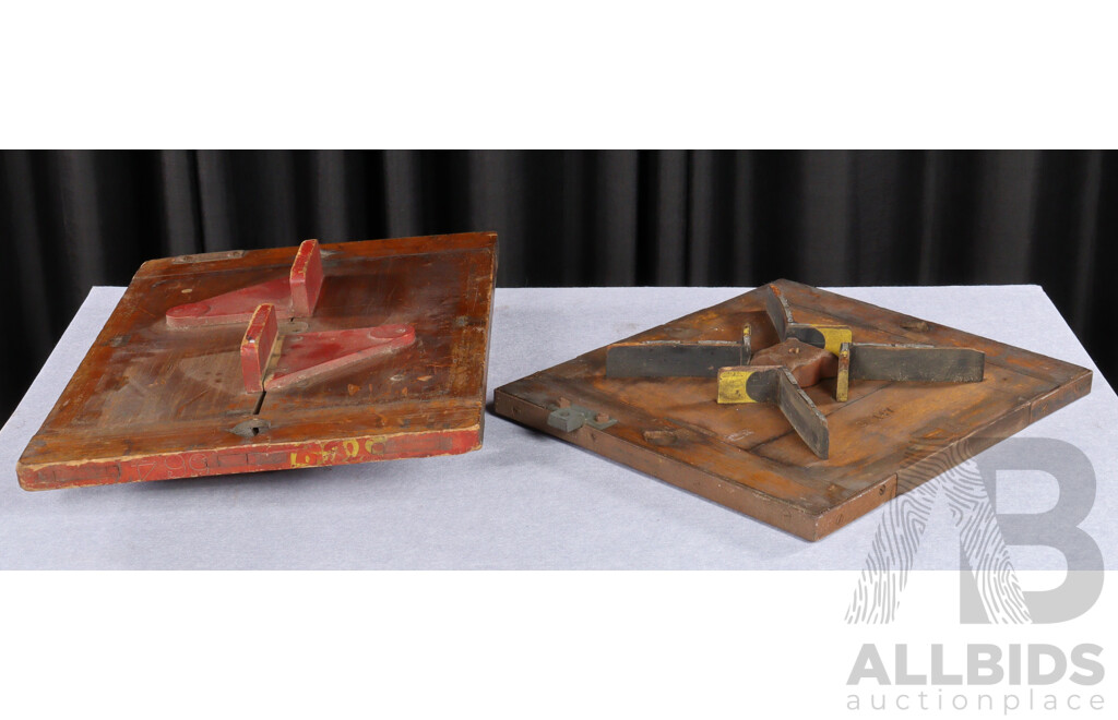Pair of Vintage Industrial Train Molds