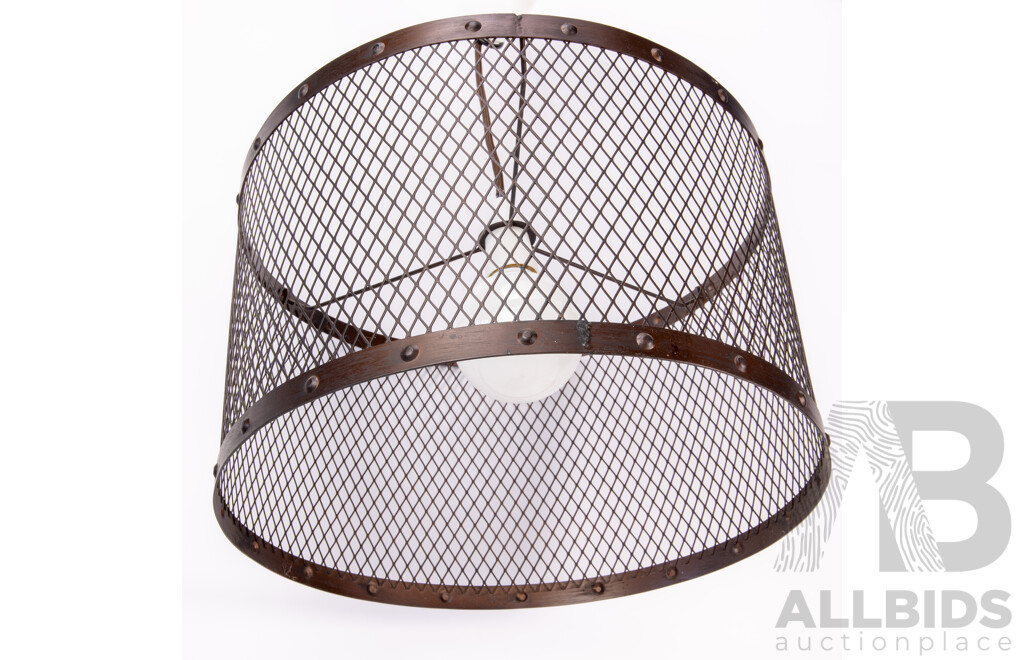 Cylindrical Mesh Pendant Shade