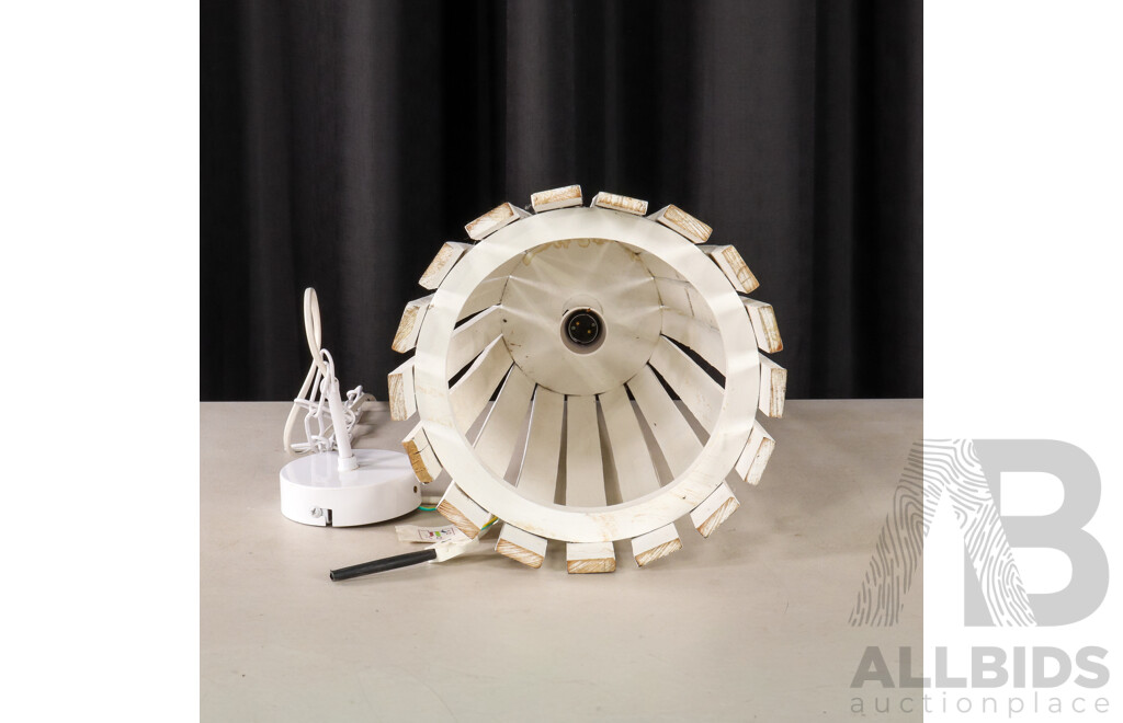 Shabby Chic Timber Pendant Shade