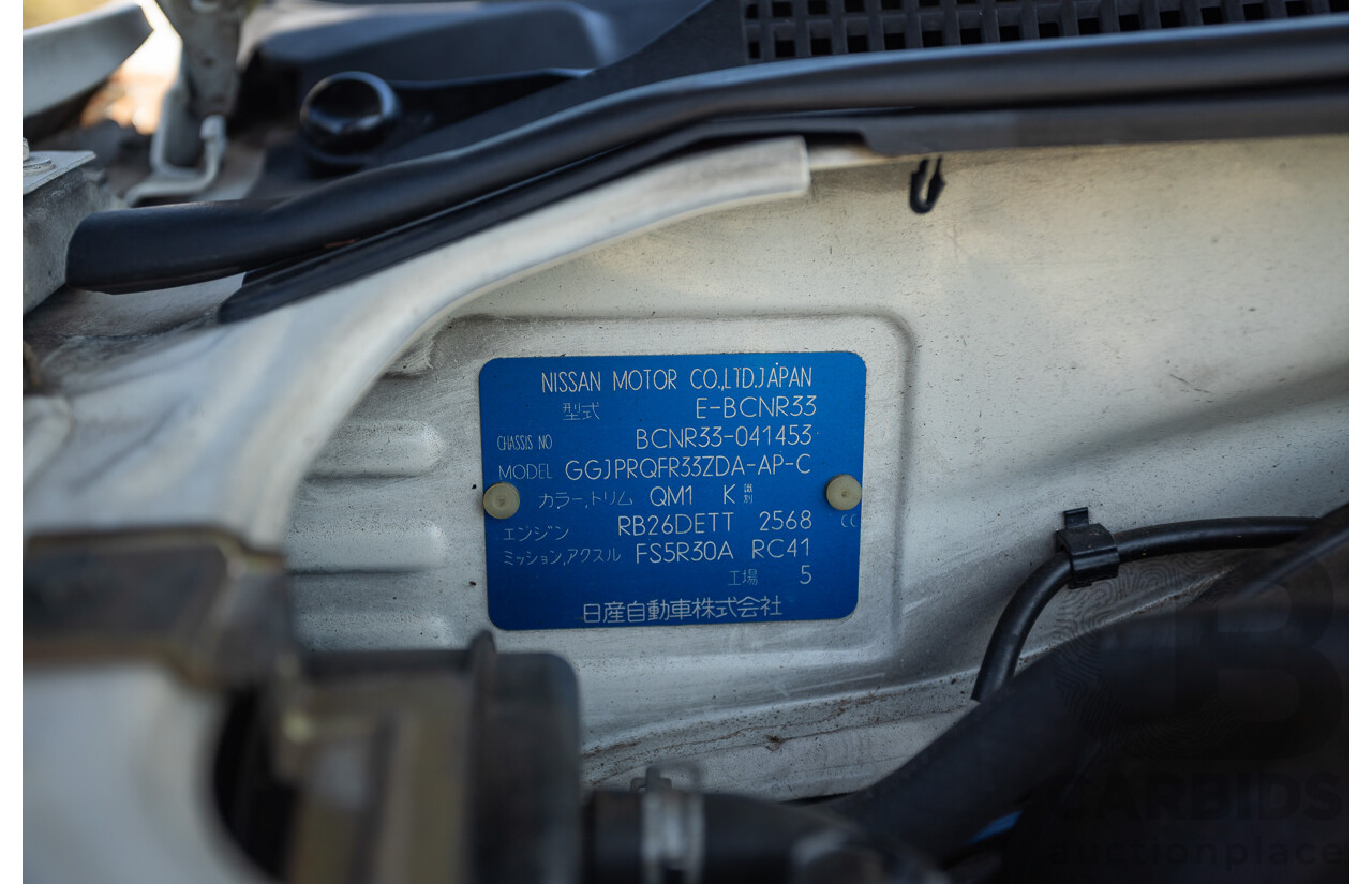 04/1997 Nissan Skyline R33 GT-R Series 3 BNR33 (AWD) 2d Coupe QM1 Polar White Turbo 2.6L - Modified 850hp+ - 05/2009 Import