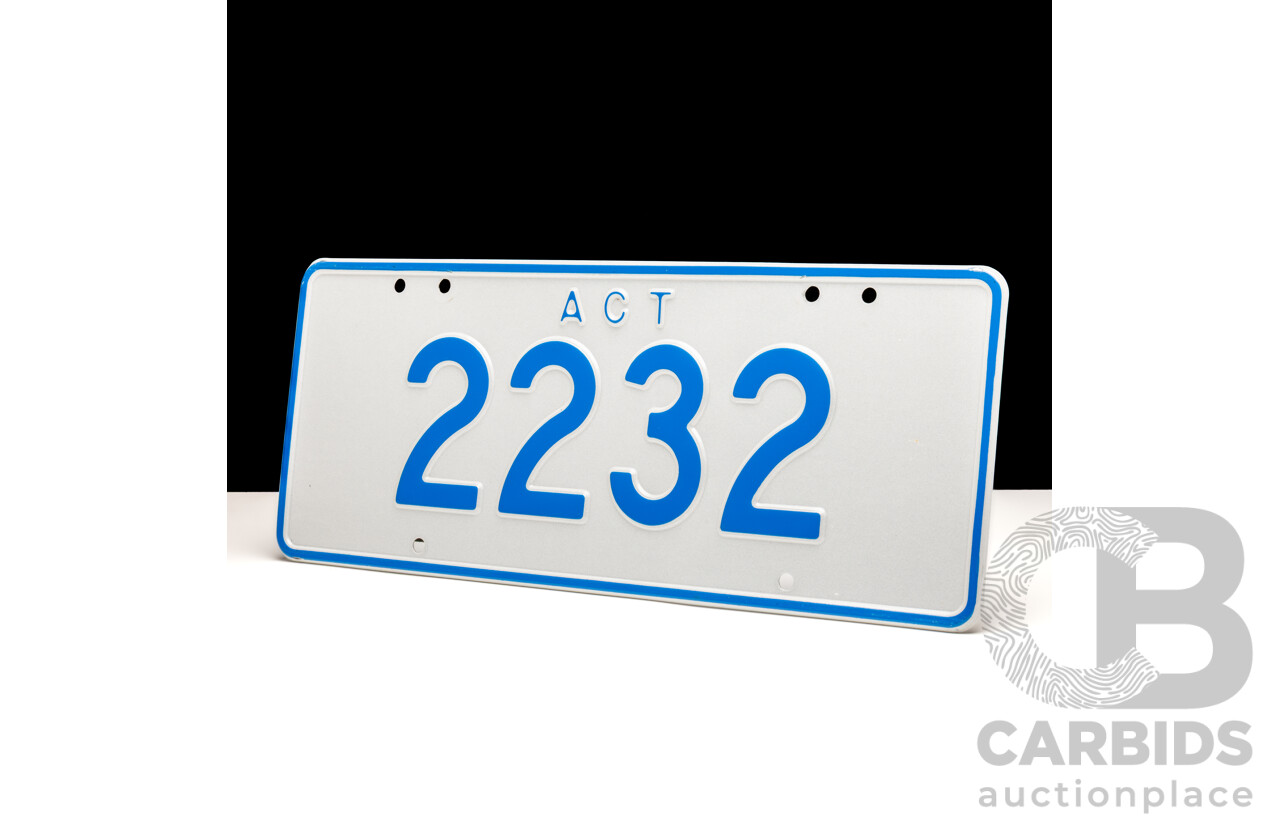 ACT 4-Digit Number Plate - 2232