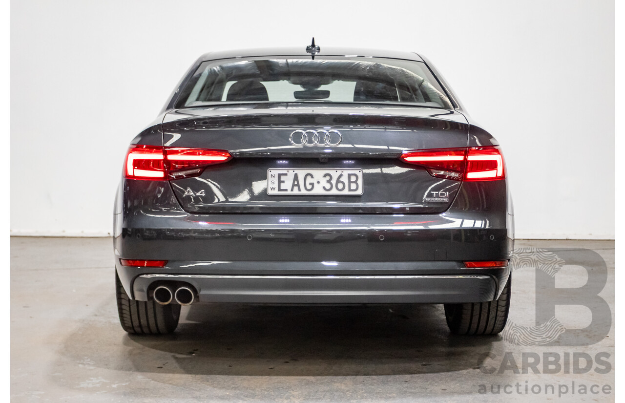 07/2016 Audi A4 2.0 TDI Quattro S-tronic Sport (AWD) F4 (B9) 4D Sedan Grey Turbo Diesel 2.0L