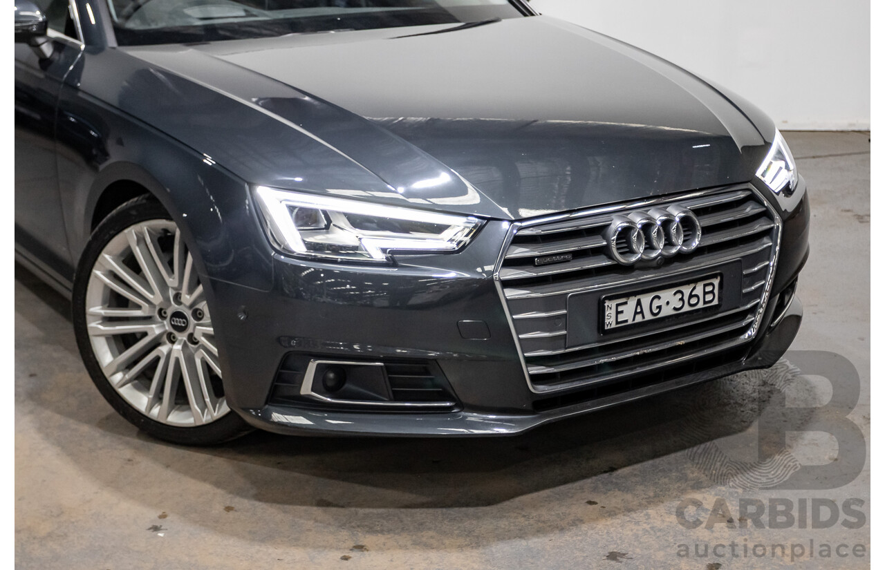07/2016 Audi A4 2.0 TDI Quattro S-tronic Sport (AWD) F4 (B9) 4D Sedan Grey Turbo Diesel 2.0L