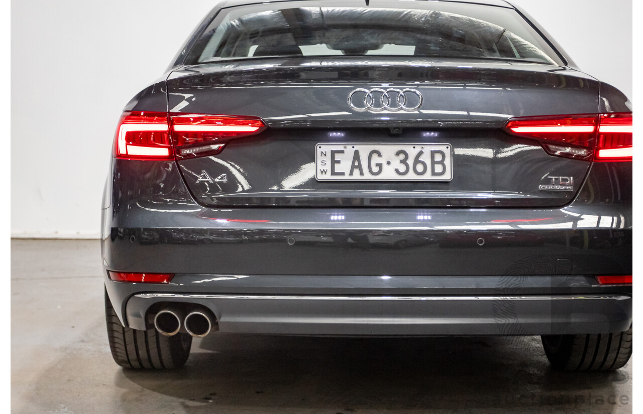 07/2016 Audi A4 2.0 TDI Quattro S-tronic Sport (AWD) F4 (B9) 4D Sedan Grey Turbo Diesel 2.0L
