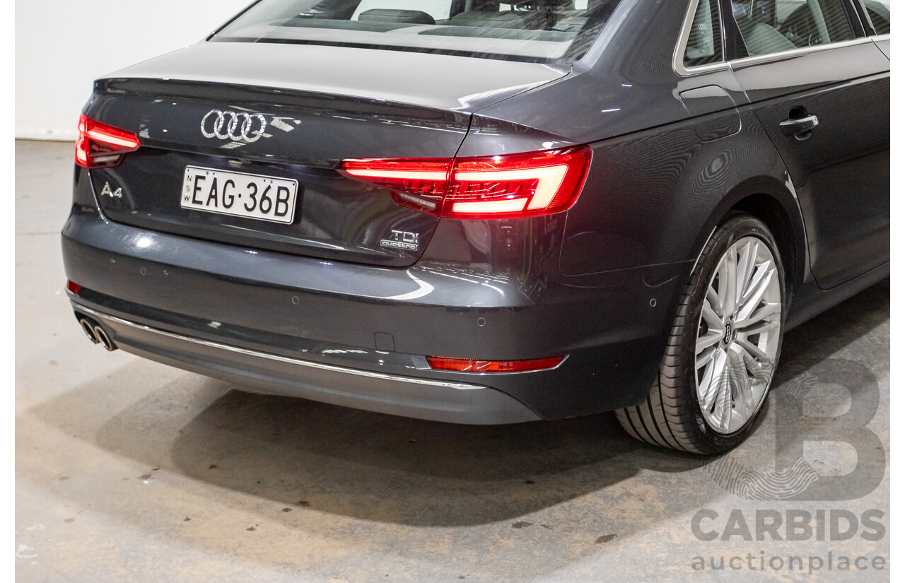 07/2016 Audi A4 2.0 TDI Quattro S-tronic Sport (AWD) F4 (B9) 4D Sedan Grey Turbo Diesel 2.0L
