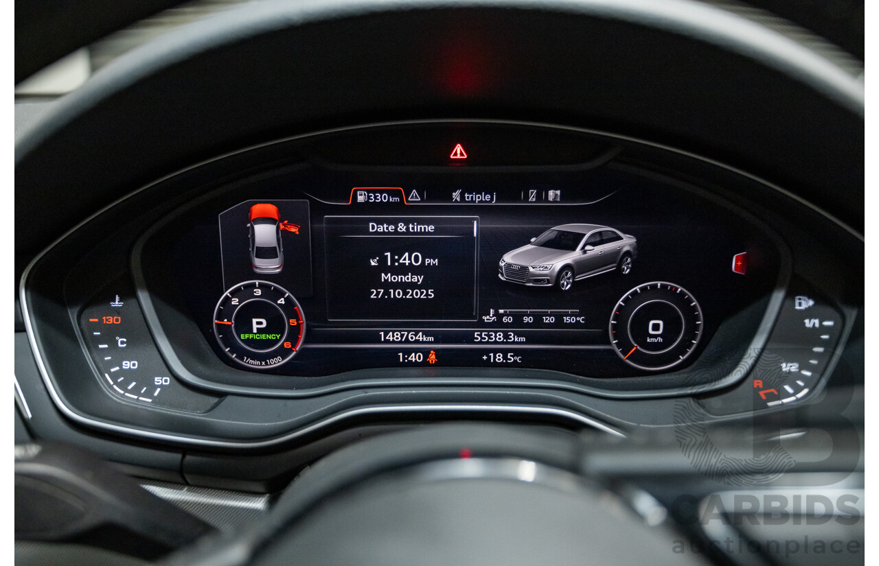 07/2016 Audi A4 2.0 TDI Quattro S-tronic Sport (AWD) F4 (B9) 4D Sedan Grey Turbo Diesel 2.0L