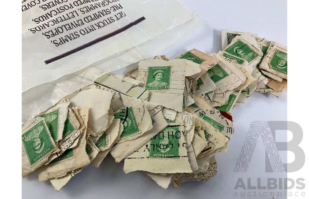 Collection of Cancelled Australian Stamps, Examples Spanning Predecimal to 2000's, KGVI, QE2 , Bicentennial, Transport, Nature and Much Much More, Fifty Bags Approximately 9 Kilograms