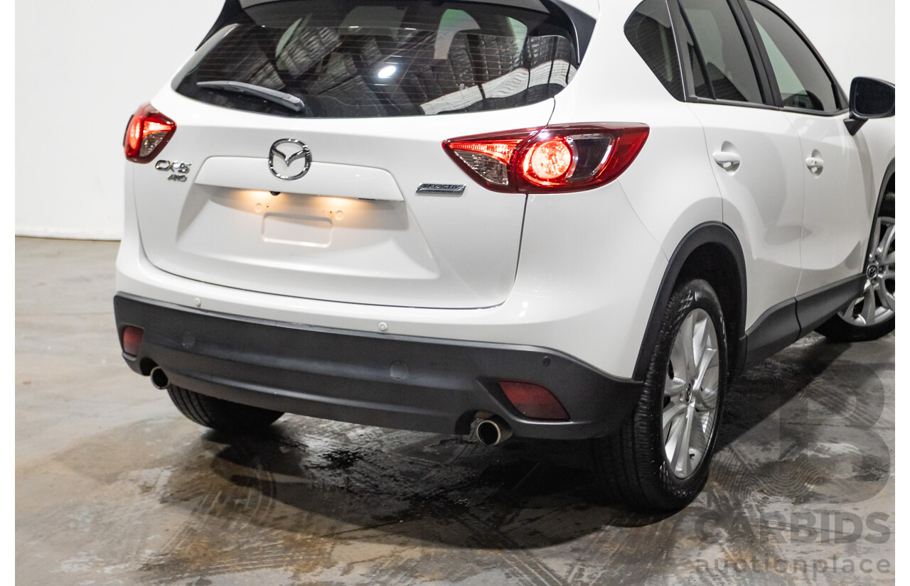 6/2014 Mazda CX-5 Grand Tourer (AWD) MY13 Upgrade 4d Wagon White Turbo Diesel 2.2L