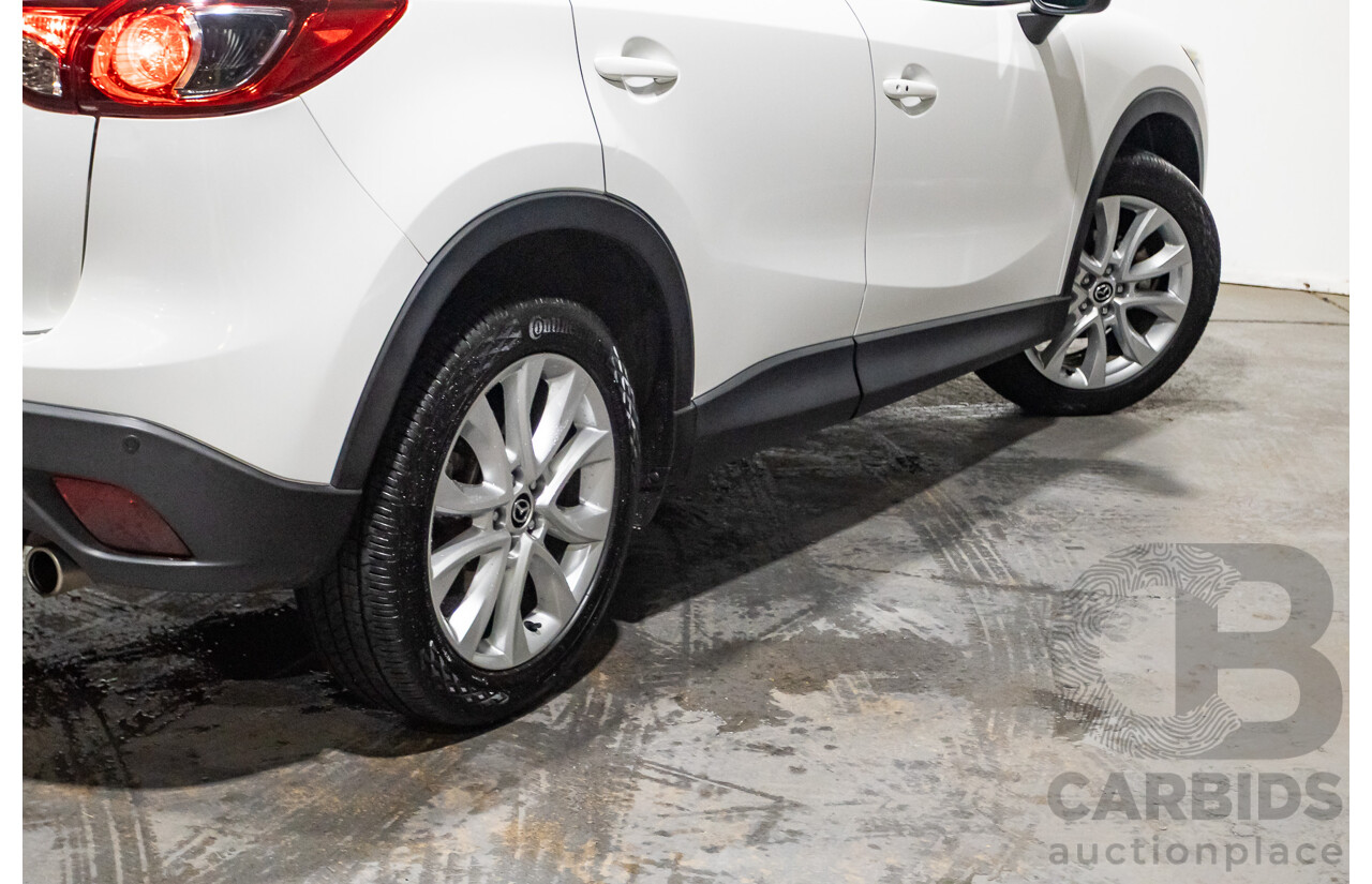 6/2014 Mazda CX-5 Grand Tourer (AWD) MY13 Upgrade 4d Wagon White Turbo Diesel 2.2L