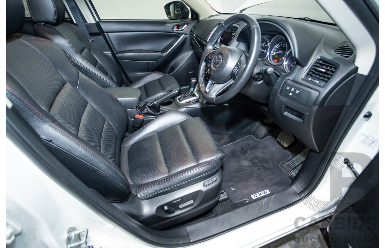 6/2014 Mazda CX-5 Grand Tourer (AWD) MY13 Upgrade 4d Wagon White Turbo Diesel 2.2L