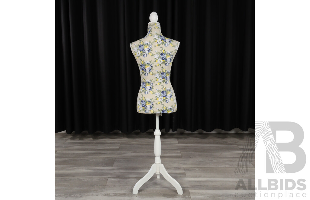 Fabric Dress Makers Mannequin on Timber Base