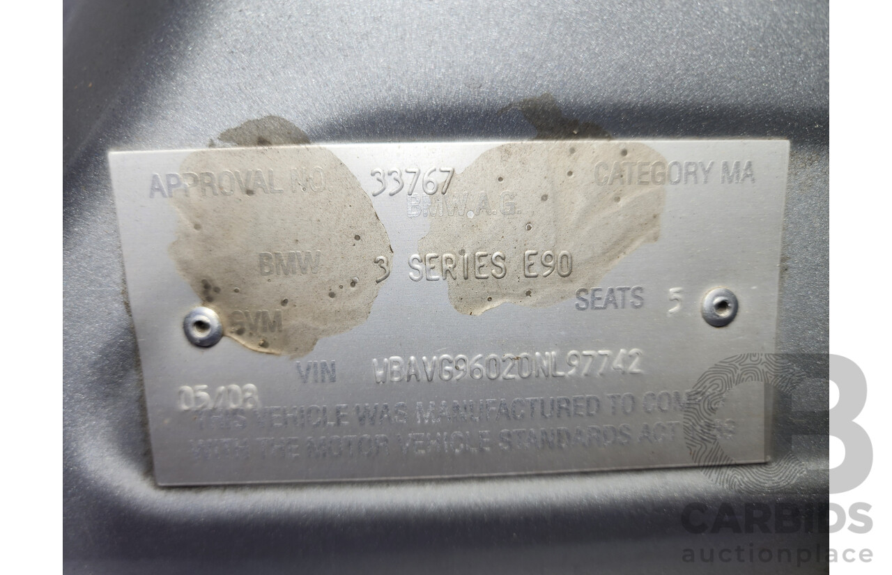 5/2008 Bmw 3 20d E90 08 UPGRADE 4d Sedan Silver 2.0L