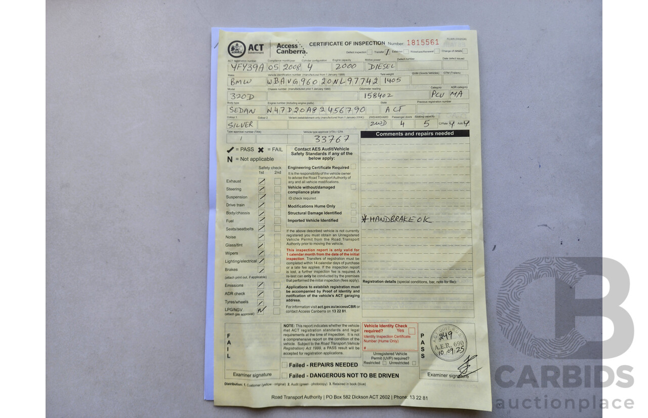 5/2008 Bmw 3 20d E90 08 UPGRADE 4d Sedan Silver 2.0L