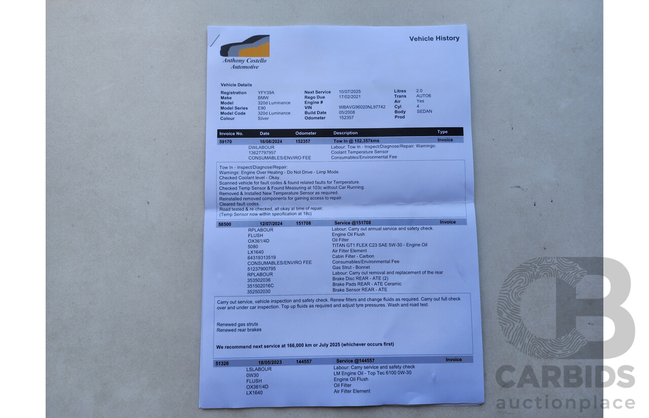 5/2008 Bmw 3 20d E90 08 UPGRADE 4d Sedan Silver 2.0L