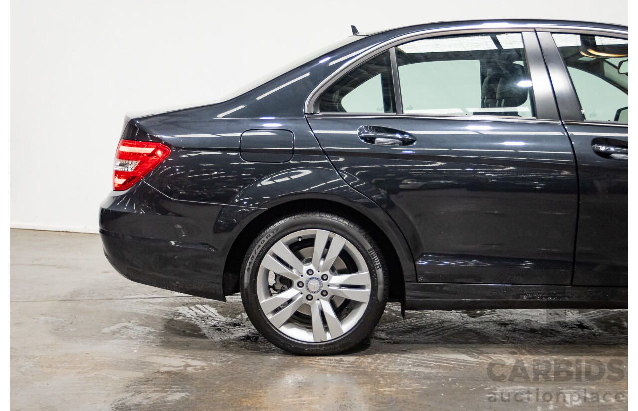 3/2012 Mercedes-Benz C200 BE W204 MY12 4d Sedan Magnetite Black Turbo 1.8L