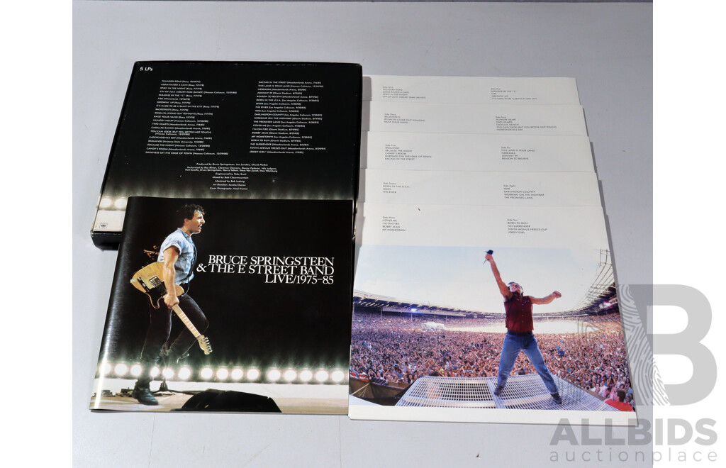 Bruce Springsteen & the E Street Band Live 1975-85 Box Set , Five Vinyl Record LP Box Set Including Booklet
