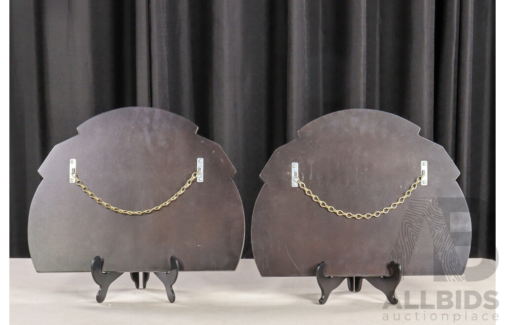 Pair of Art Deco Style Fan Shaped Mirrors