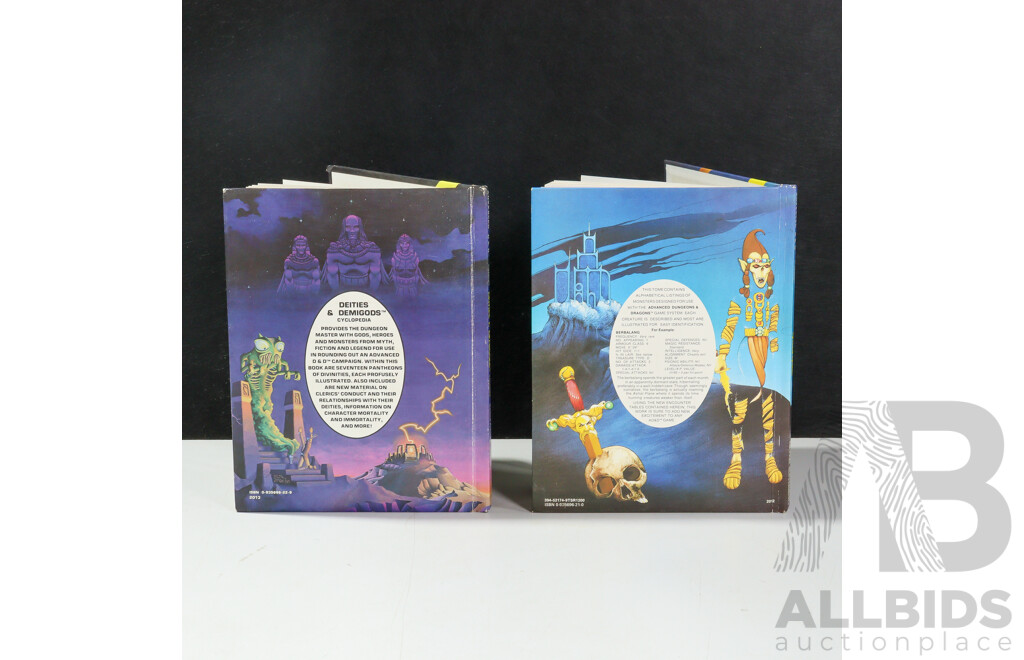 TSR Games Deities & Demigods and Fiend Folio Hard Cover Books by Gary Gygax