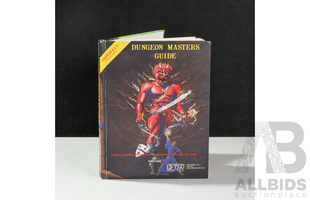 TSR Advanced Games Dungeon Masters Guide Hard Cover Book by Gary Gygax