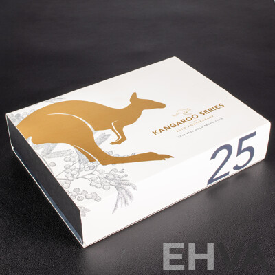 Australian RAM 2018 Gold One Hundred Dollar Coin, Kangaroo Series 25th Anniversary, One Ounce .999