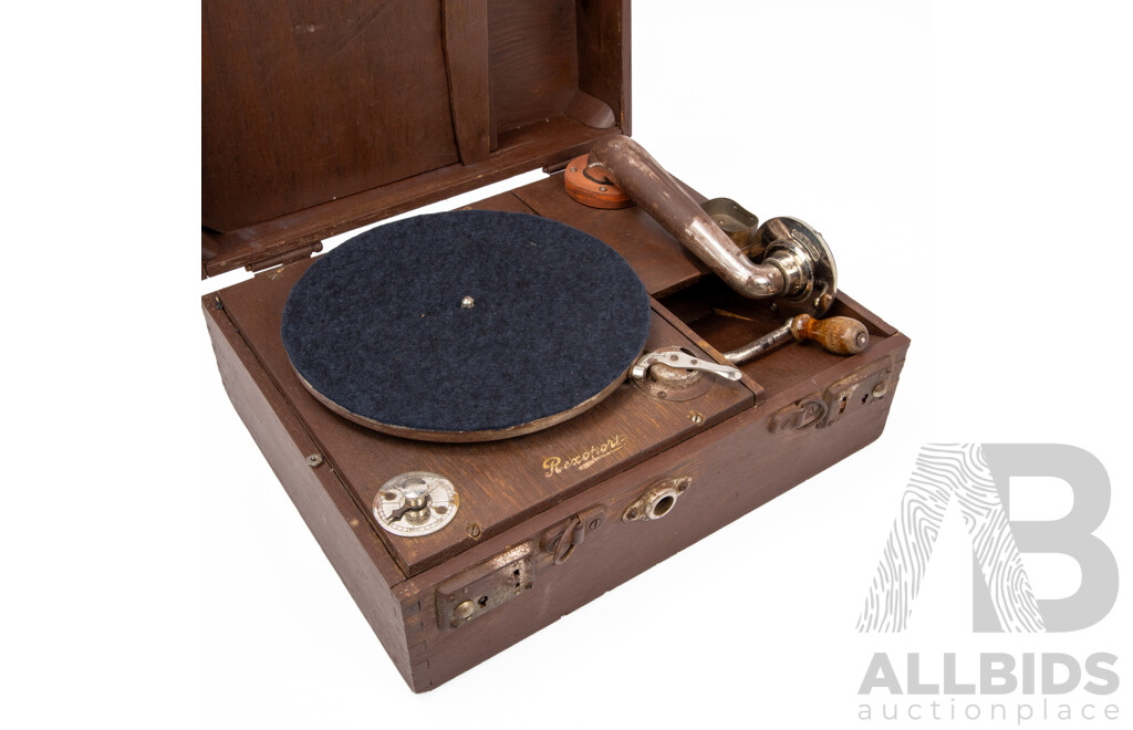 Antique Rexoport Portable Gramophone Player, Made in Australia