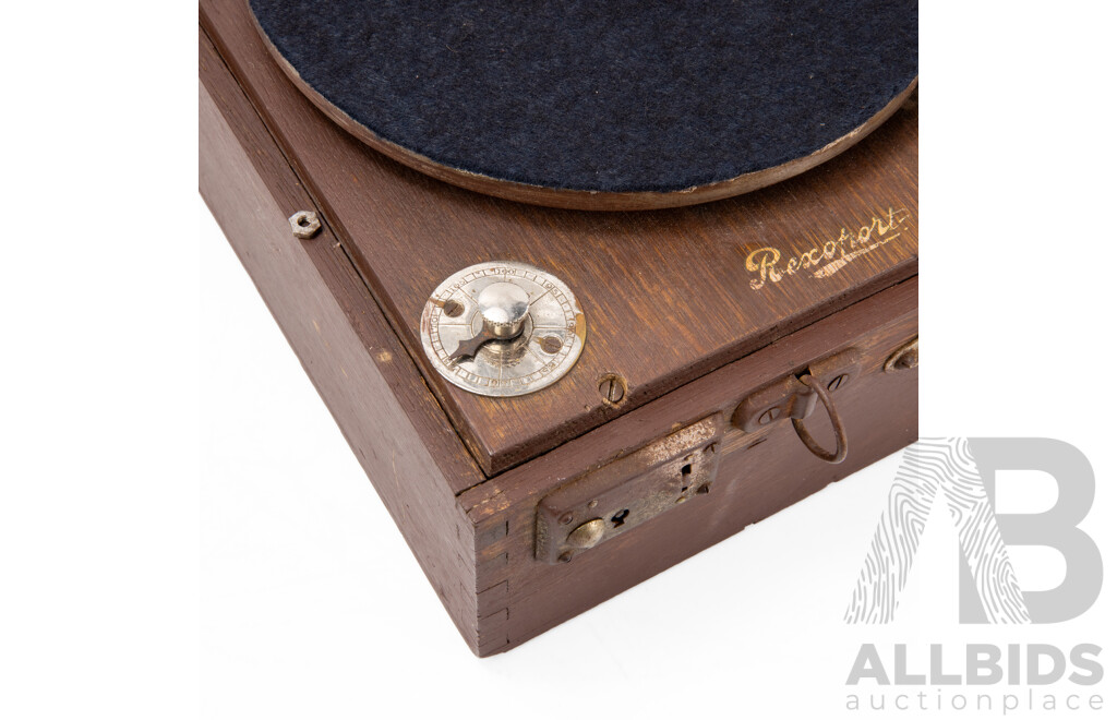 Antique Rexoport Portable Gramophone Player, Made in Australia