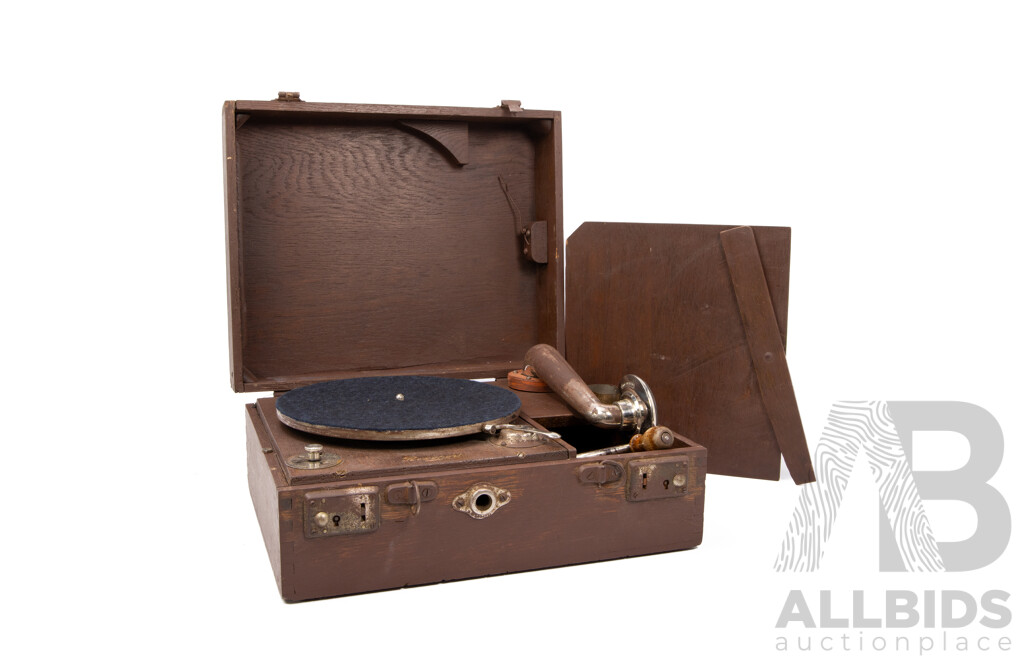 Antique Rexoport Portable Gramophone Player, Made in Australia