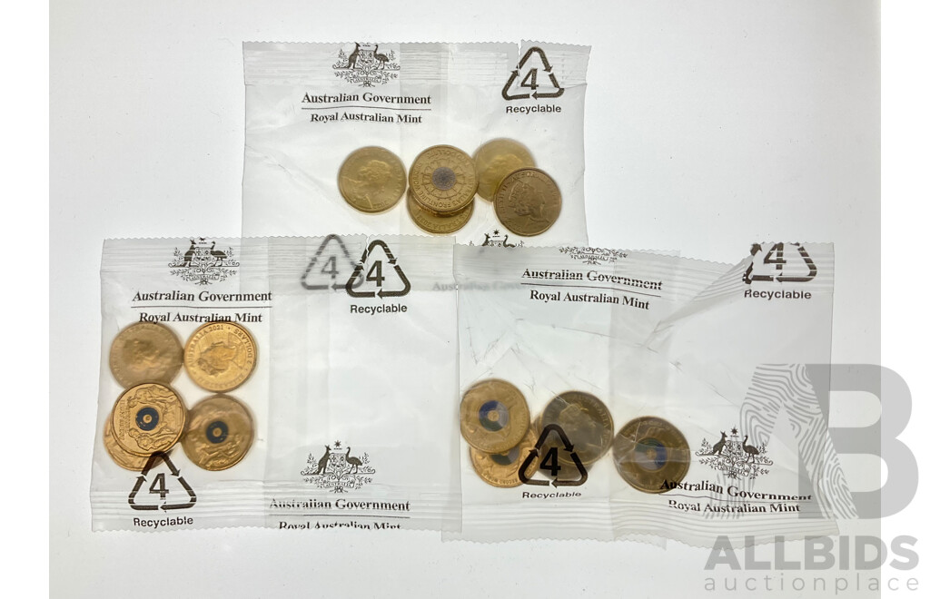 Fifteen Australian RAM Commemorative Two Dollar Coins Including 2022 Front Line Workers, 2021 Ambulance Services, 2020 75 Years End of WW2
