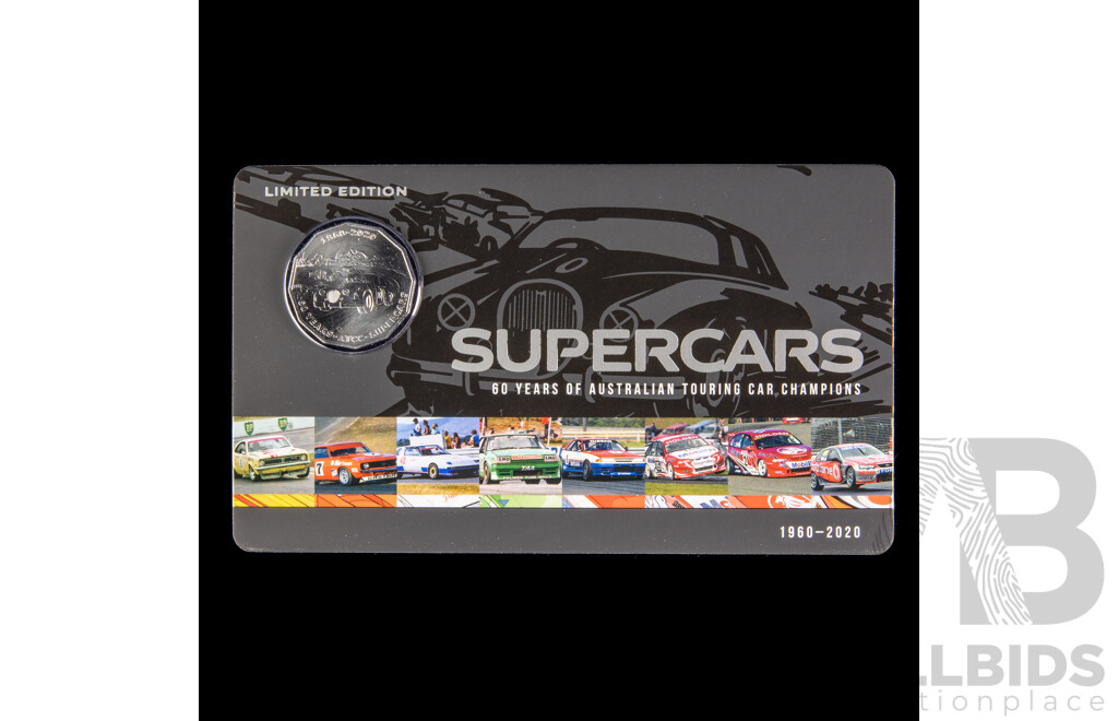 Australian RAM 2020 Nine Fifty Cent Coin Supercars Set, 60 Years of Australian Touring Car Chapionship