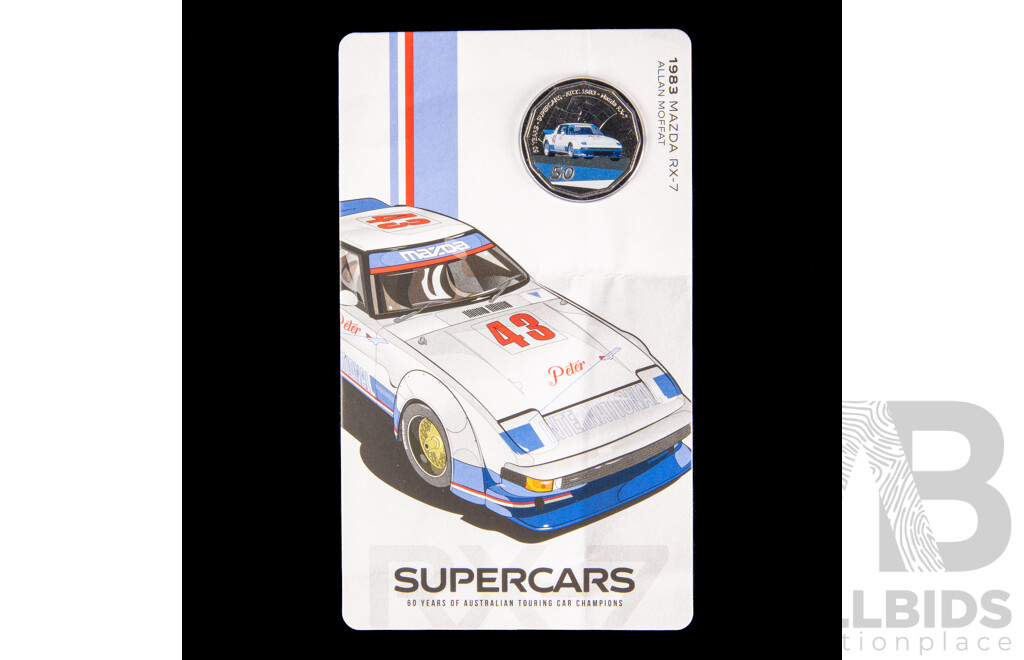 Australian RAM 2020 Nine Fifty Cent Coin Supercars Set, 60 Years of Australian Touring Car Chapionship