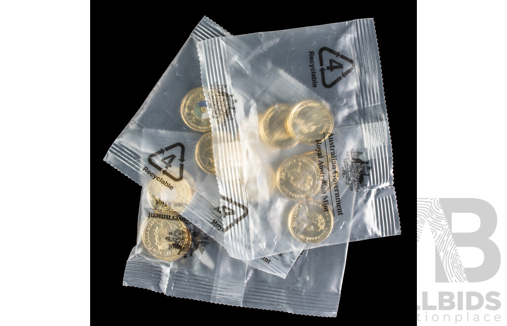 Fifteen Australian RAM 2022 UNC Two Dollar Coins Including 2020 75 Years End of WW2, 2022 Front Line Workers, 2021 Ambulance Services