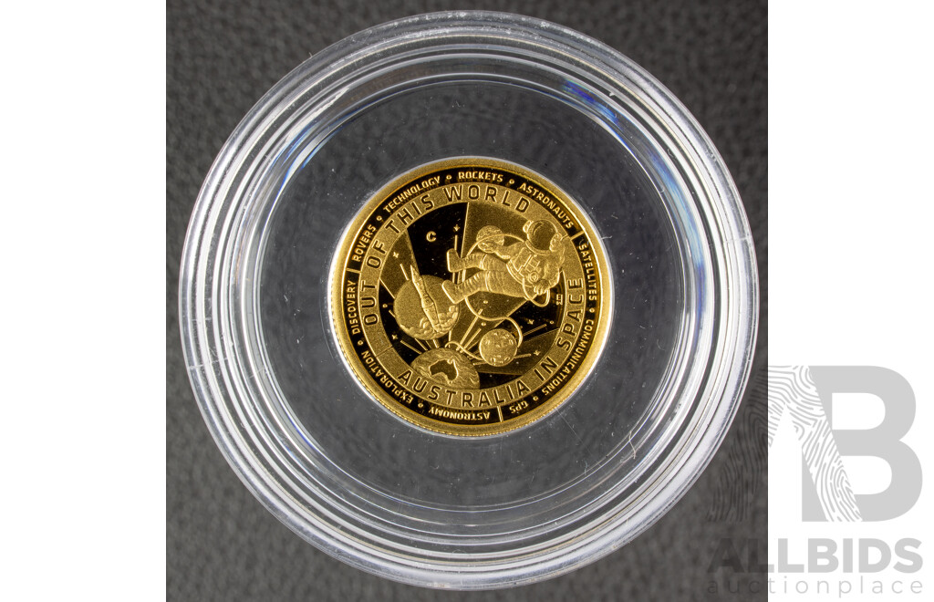 Australian RAM 2024 Gold Proof Ten Dollar Coin, C Mintmark, Out of This World - Australia in Space