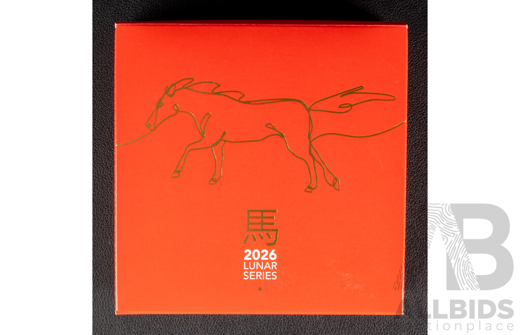 Australian RAM 2026 Five Dollar Silver Proof Domed Coin, Lunar Series - Year of the Horse .999