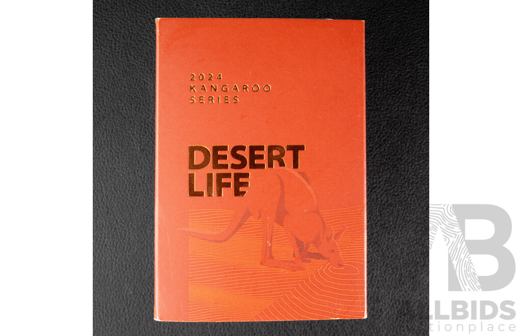 Australian RAM 2024  Silver Frosted One Dollar Coin, Kangaroo Series, Desert Life .999