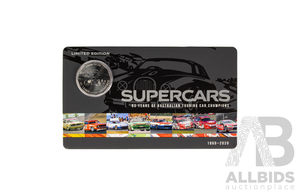 Australian RAM 2020 Nine Fifty Cent Coin Supercars Set, 60 Years of Australian Touring Car Championship