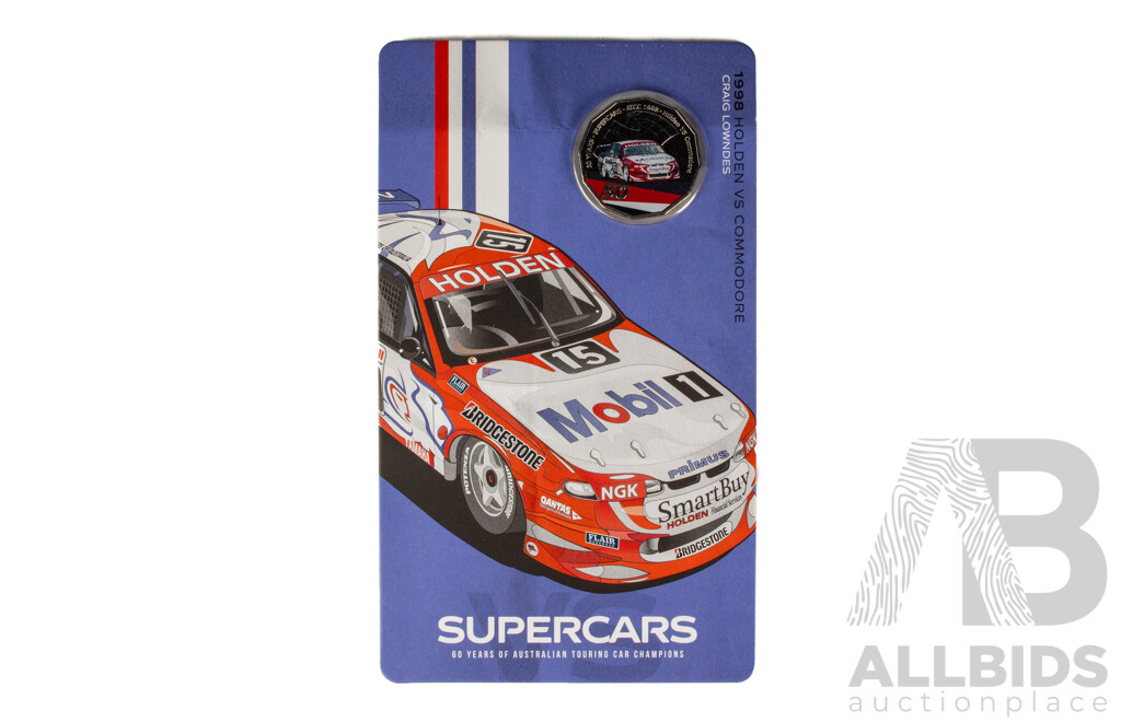 Australian RAM 2020 Nine Fifty Cent Coin Supercars Set, 60 Years of Australian Touring Car Championship