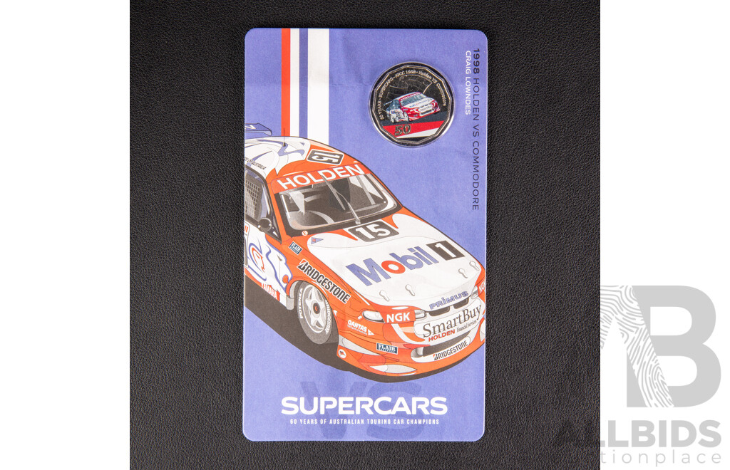 Australian RAM 2020 Nine Fifty Cent Coin Supercars Set, 60 Years of Australian Touring Car Championship