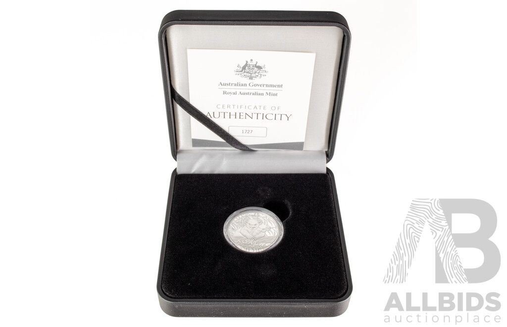Australian RAM 2025 Silver Proof High Relief Five Dollar Coin, Koala Series .999