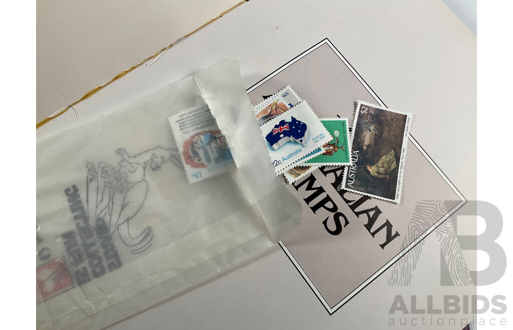 Four Australian Annual Stamp Albums Including 1981, 1982, 1983, 1995 - Face Value $93