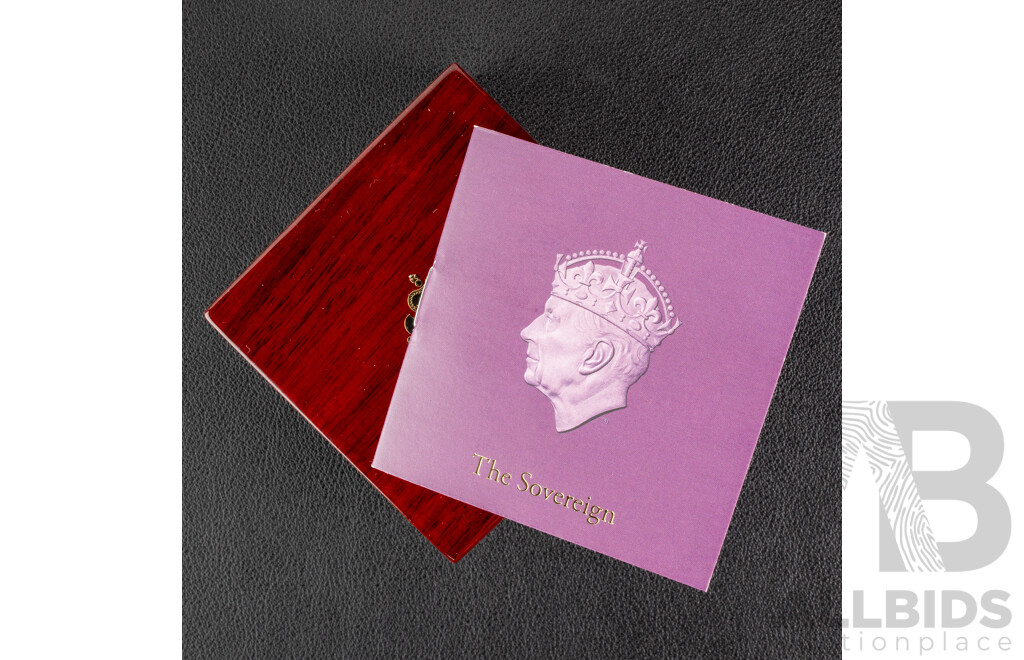 United Kingdom Royal Mint 2023 Gold Proof Sovereign, King Charles III Coronation .917